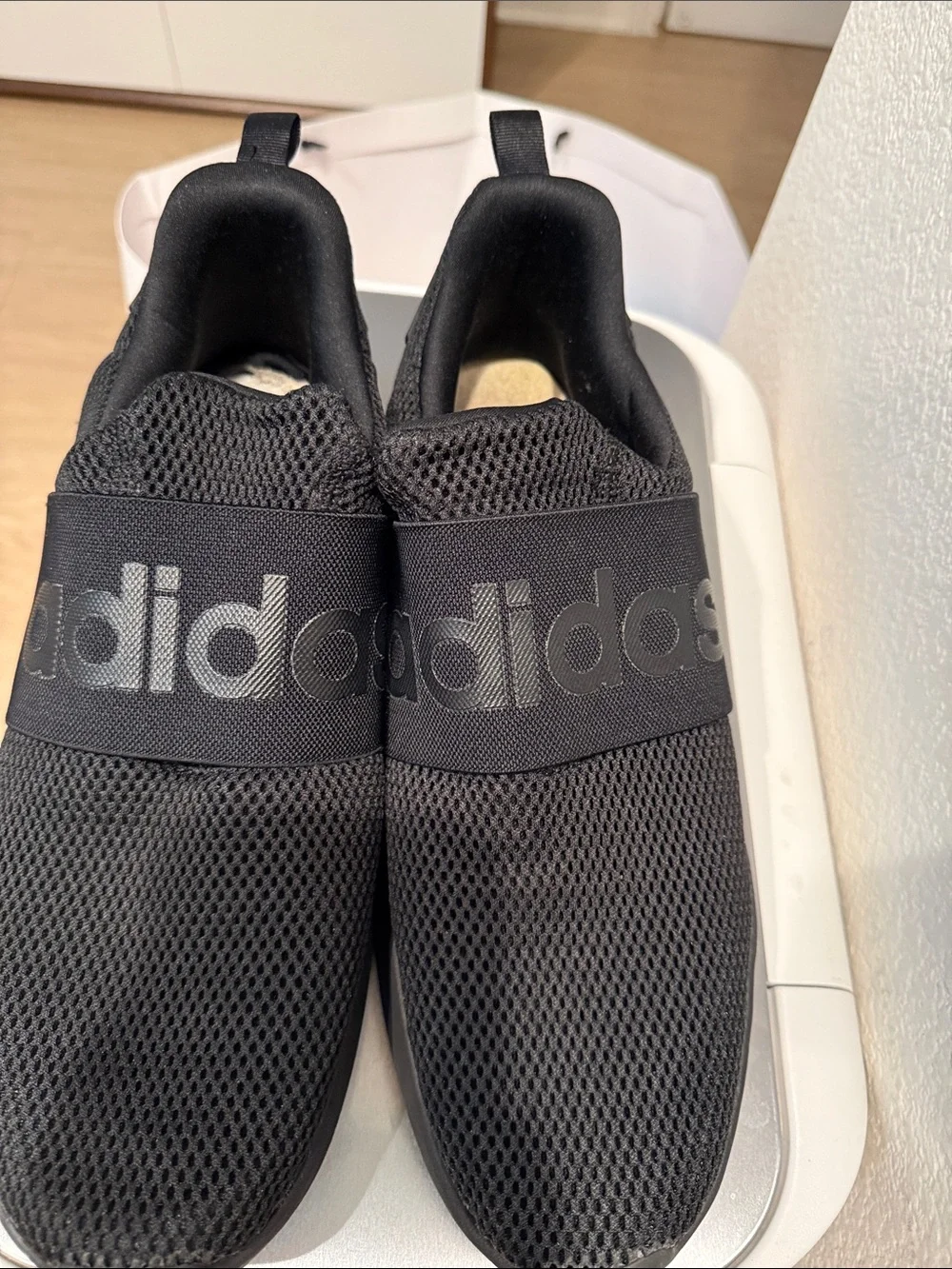 adidas Kids Black Slip-On Mesh Sneakers